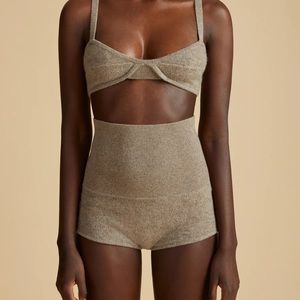 Khaite Eden Cashmere Bra in size S in Oatmeal